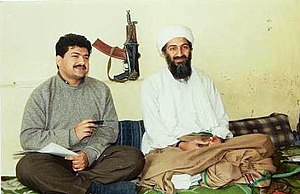 English: Hamid Mir interviewing Osama bin Lade...