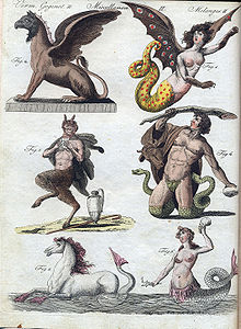 Several mythical creatures from Bilderbuch fur Kinder
(lit. 'picture book for children') between 1790 and 1822, by Friedrich Justin Bertuch J.F.Bertuch-Fabelwesen2.JPG