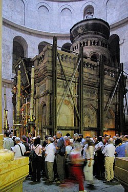 Ædiculum i Gravkirken som er opført ovenover Jesu grav