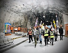 Inside of Grasberg mine visited by the President Joko Widodo Jokowi Freeport.jpg