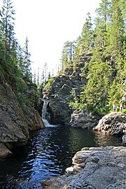 Korpreiret canyon in river Øksna, Løten