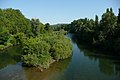 Die Cèze bei der Anfahrt zum Dorf