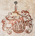 Ansitz Langenmantel in Tramin, Fresko-Wappen der Langenmantel vom RR, 16. Jahrhundert