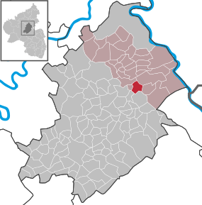 Poziția ortsgemeinde Laudert pe harta districtului Rhein-Hunsrück-Kreis
