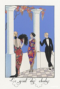 Le gout des chales - ілюстрація моди від Джорджа Барб'є (1923).