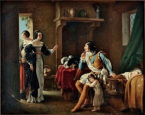 Louis XIII of France and Madame de La Fayette, 1817