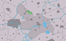 Location of the village in Tytsjerksteradiel