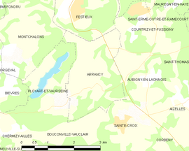 Mapa obce Arrancy