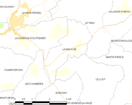 Mapa obce La Mouche