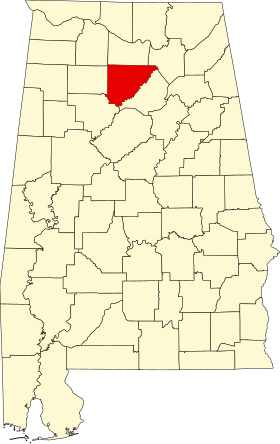 Localisation de Comté de Cullman(Cullman County)