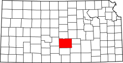 Karte von Reno County innerhalb von Kansas