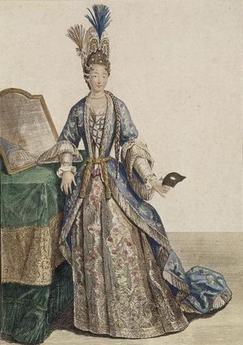 English: Drawing of Marie de Lorraine as the D...