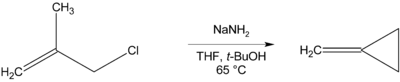 Methylenecyclopropane prepn.png