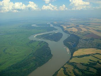 River Ob near Barnaul (Altai Krai, Russia). Fr...