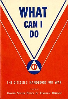 What Can I Do? The Citizen's Handbook for War U.S. Office of Civilian Defense 1942 OfficeofCivilianDefense1942.jpg