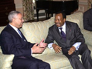 Kameruns Präsident Paul Biya und US-Außenminis...