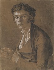 Self-portrait (ca. 1801–02), black & white chalk, 55.3 x 43.3 cm.