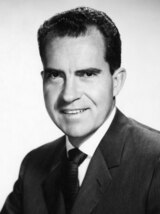 Photographic portrait of Richard Nixon