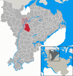 Elhelyezkedése Schleswig-Holstein térképén