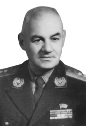 Major General Spiro Moisiu as military chief of the NLA. Spiro Moisiu (portret).png