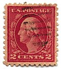 2¢ Washington of 1914 (perf. 10, wmkd. single-line USPS