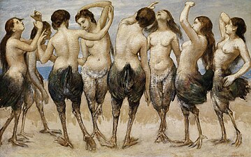 Eight Dancing Maidens in Bird Costumes