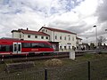 Trein uit Enschede arriveert op station Steinfurt-Burgsteinfurt