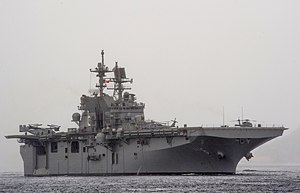 USS America (LHA-6) off Rio de Janeiro in August 2014.JPG