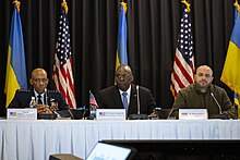 Meeting of Ukraine Defense Contact Group United States Secretary of Defense Lloyd Austin and Ukrainian Defense Minister Rustem Umerov participate in a bilateral exchange at Ramstein Air Base, Germany on March 19, 2024 - 5.jpg