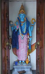 Vishnu statue in the temple