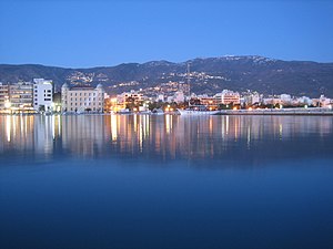 Volos promenade by night