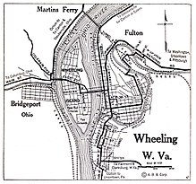 Map of Wheeling in 1920 Wheeling West Virginia 1920 Automobile Blue Book.jpg