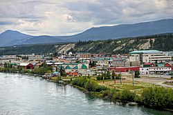 Downtown Whitehorse and Yukon River, June 2008