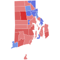1950 Rhode Island Gubernatorial election results map by municipality