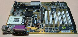 The ABIT KT7, an ATX format motherboard