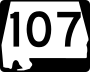 State Route 107 marker