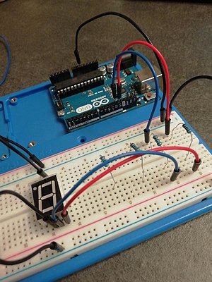 Collegamenti del display sulla breadboard