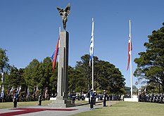 Monumento a la Aviación Nacional dentro de la Base Aérea Boiso Lanza. En el barrio Villa Española de Montevideo, existe una plaza con un monumento similar.