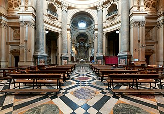 Interior of the Basilica of Superga by Filippo Juvarra