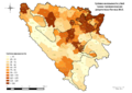 Густина насељености у БиХ 2013. године
