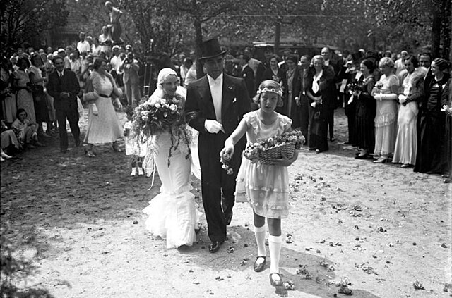 Het bruidspaar Max Schmeling en Anny Ondra