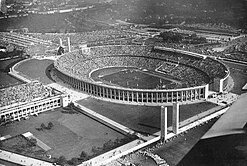 Le stade olympique de Berlin pendant les Jeux de 1936.