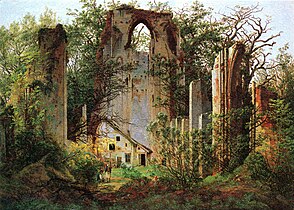 Caspar David Friedrich, Ruines de l'abbaye d'Eldena, 1825.