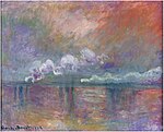 Charing Cross Bridge, fumée dans le brouillard, impression (1902) Claude Monet - Musée Marmottan Monet (W 1535)