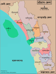 Poziția localității Chittagong