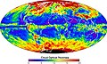 Épaisseur des nuages en avril 2001