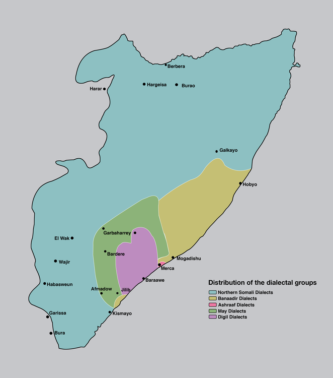 Dialects of Somali