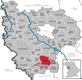 Kaart van Ehingen