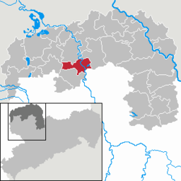 Läget för kommunen Eilenburg i Landkreis Nordsachsen