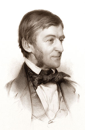 " Waldo Emerson, head-and-shoulders portr...